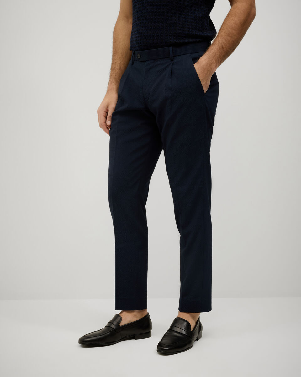 Seersucker Tailored Pant, Navy Seersucker Tailored Pant, Navy, hi-res